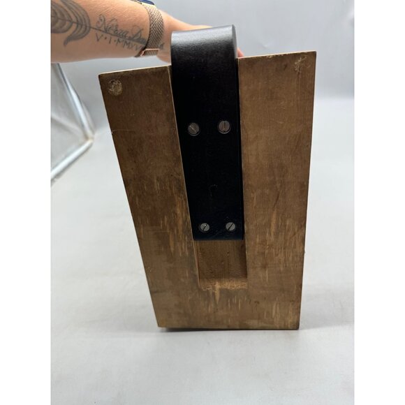 Vtg Estate Cast Iron Wood Grape Motif Wine Press Corker opener state Table Top - Picture 4 of 6